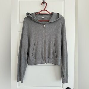 TNA Gray Zip-Up Hoodie Sweater